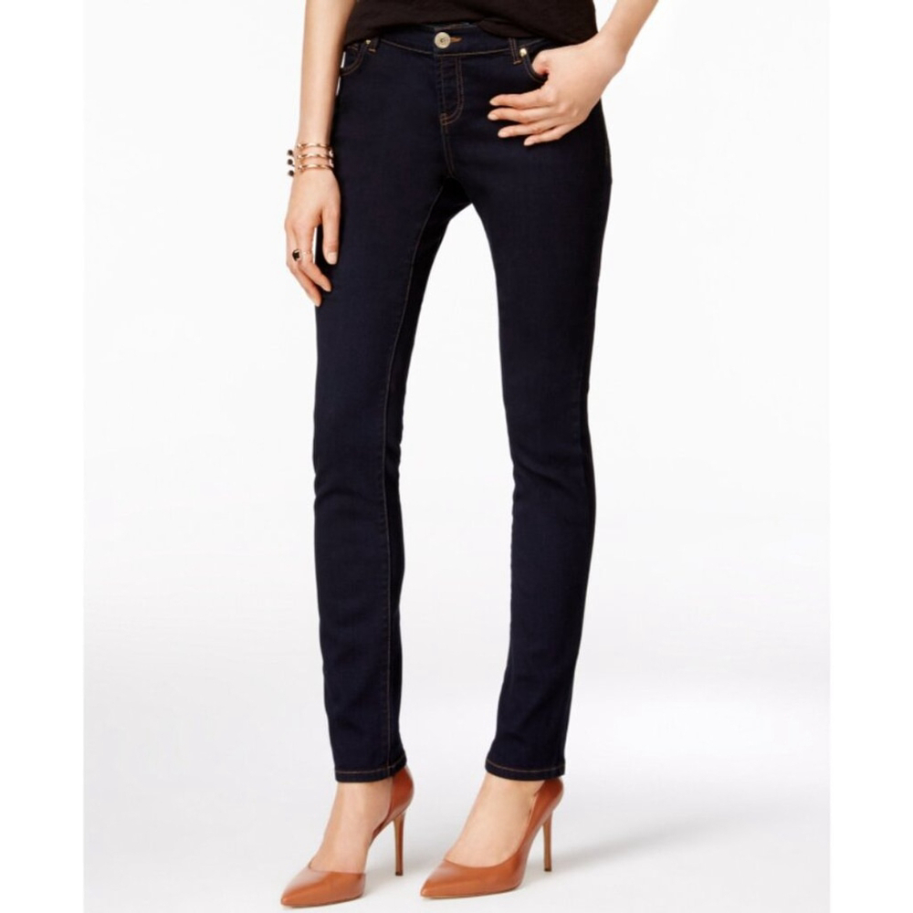 I.N.C. International Concepts Petite Mid Rise Dark Wash Skinny Jeans NWT